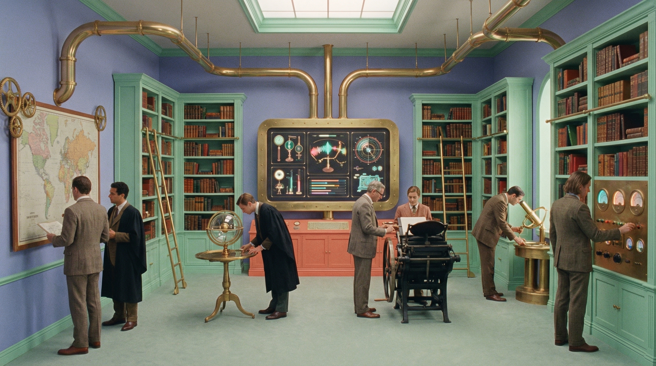 Knowledge workers learning AI skills in a modern learning environment